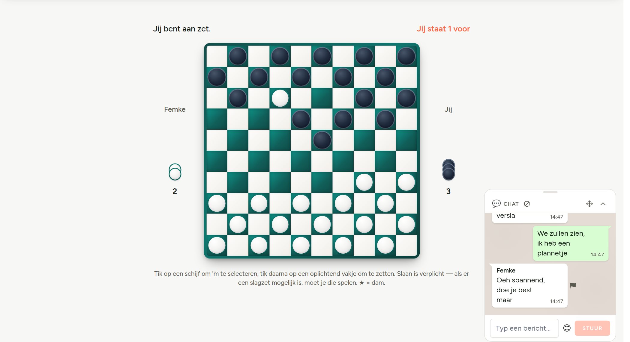 Dammen op ChatPlay